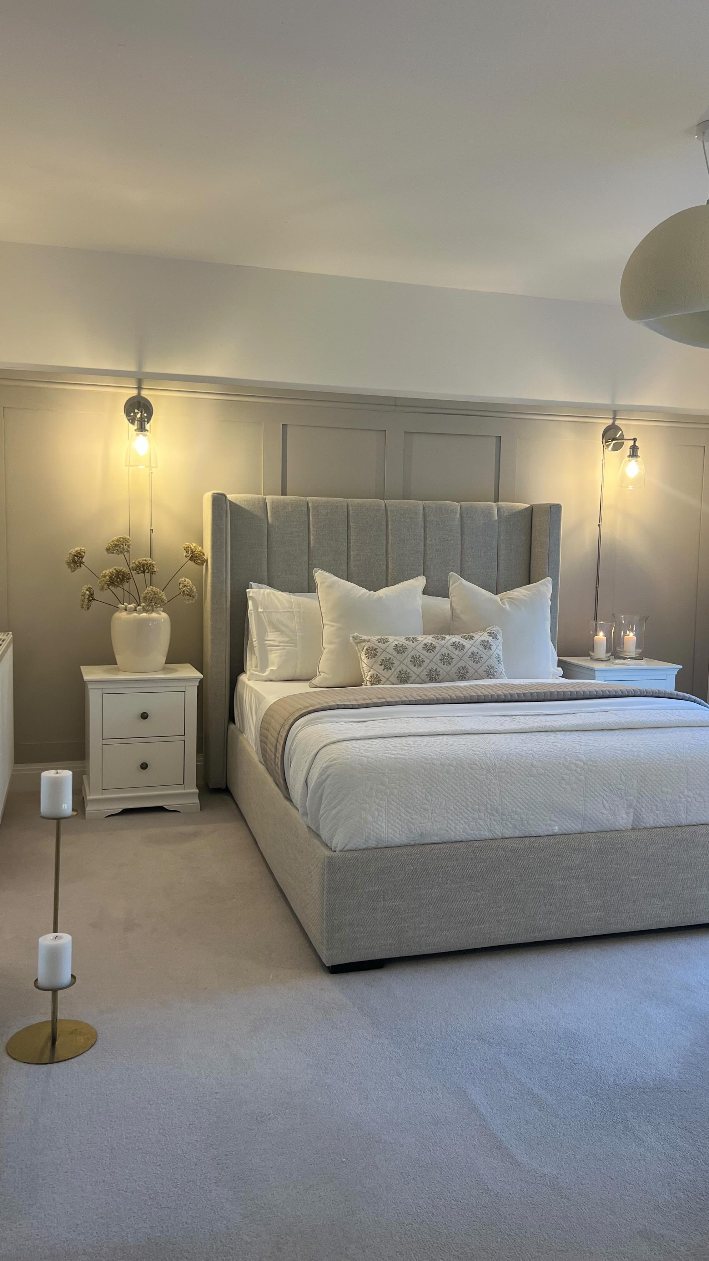 Instagram post by @homewith.mir for Hampton and Astley. Caption reads: [...] with this beautiful bedding from....