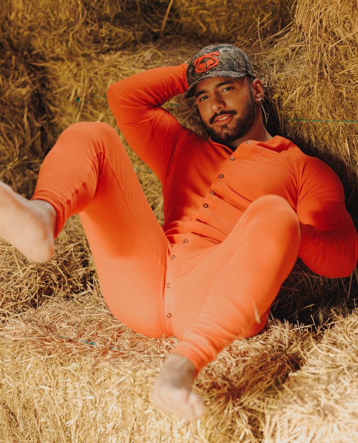 Instagram post by @dombeeef for Nasty Pig. Caption reads: FW25 | UNION SUIT⁠
⁠
Our Union Suit in safety....