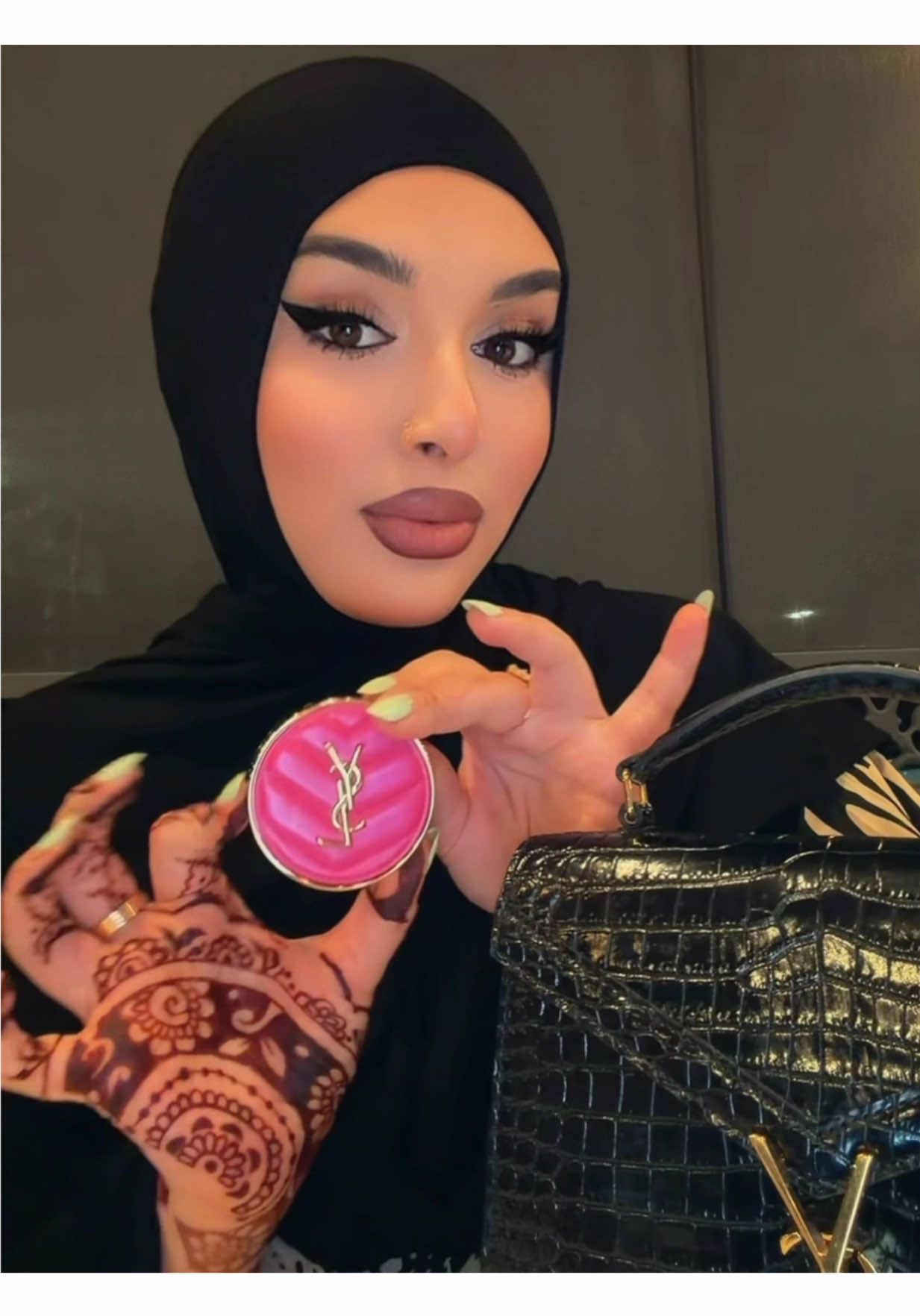 TikTok post by @rahansrhythm for Joah Beauty. Caption reads: I’m just a girl💄@YSL Beauty @SAINT LAURENT #fyp....