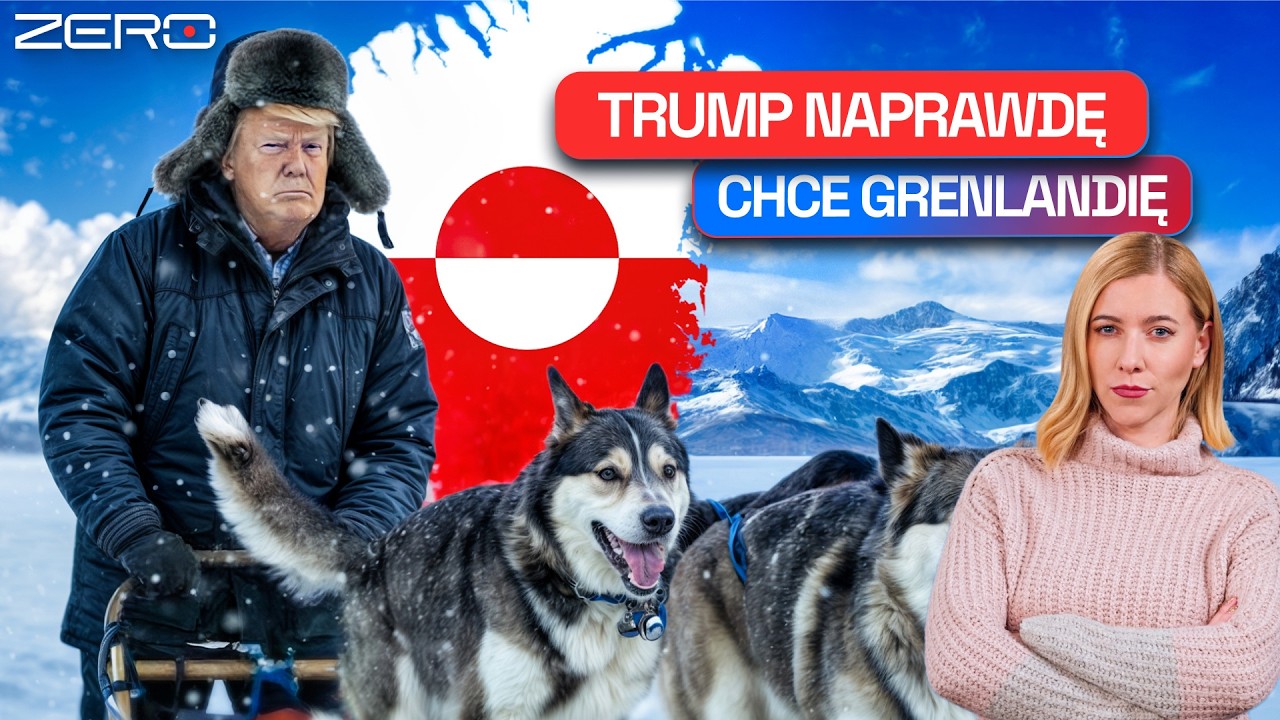 YouTube post by @KanalZeroPL for STS. Caption reads: WILL TRUMP ATTACK GREENLAND? DENMARK PROTESTS.