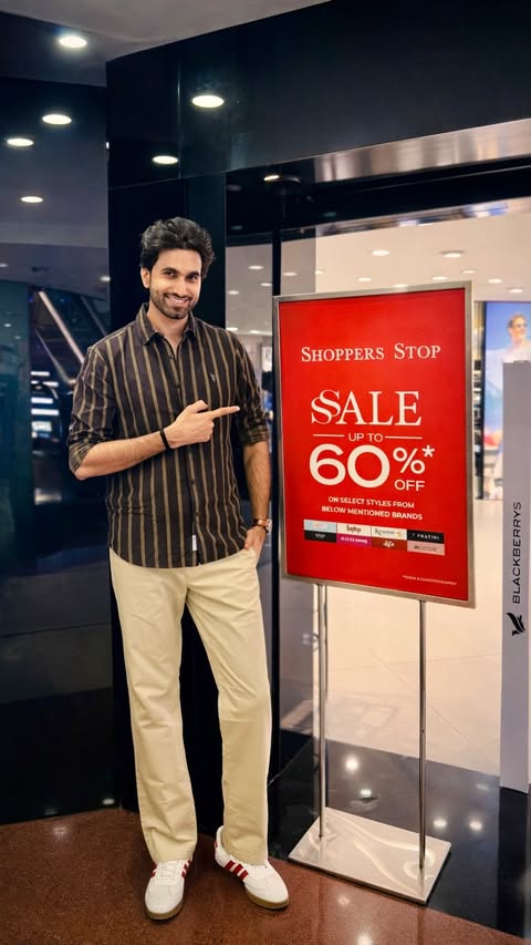 Instagram post by @princerajmishra_ for Shoppers Stop. Caption reads: [...] nearest store before it’s over! (Shoppers....