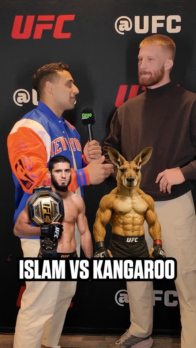 Instagram post by @jonbernardk for Kayo Sports. Caption reads: “I’m gonna submit Kanagroo” | Islam vs Kangaroo....