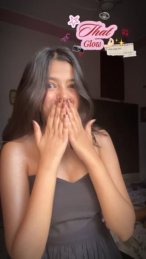 Instagram post by @hrishita_sharmaa for Staze Beauty. Caption reads: Hold up, wait till you see the shimmer on my....