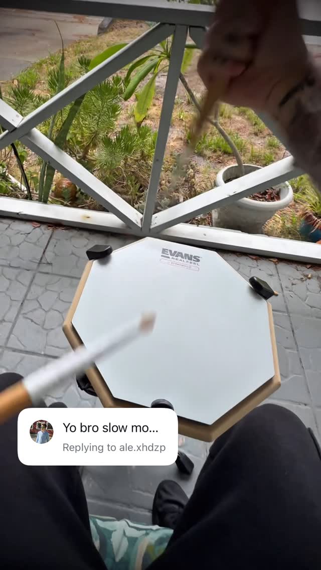 Instagram post by @jboyemusic for EVANS Drumheads. Caption reads: Doubles… done different. (slowed) @evansdrumheads....