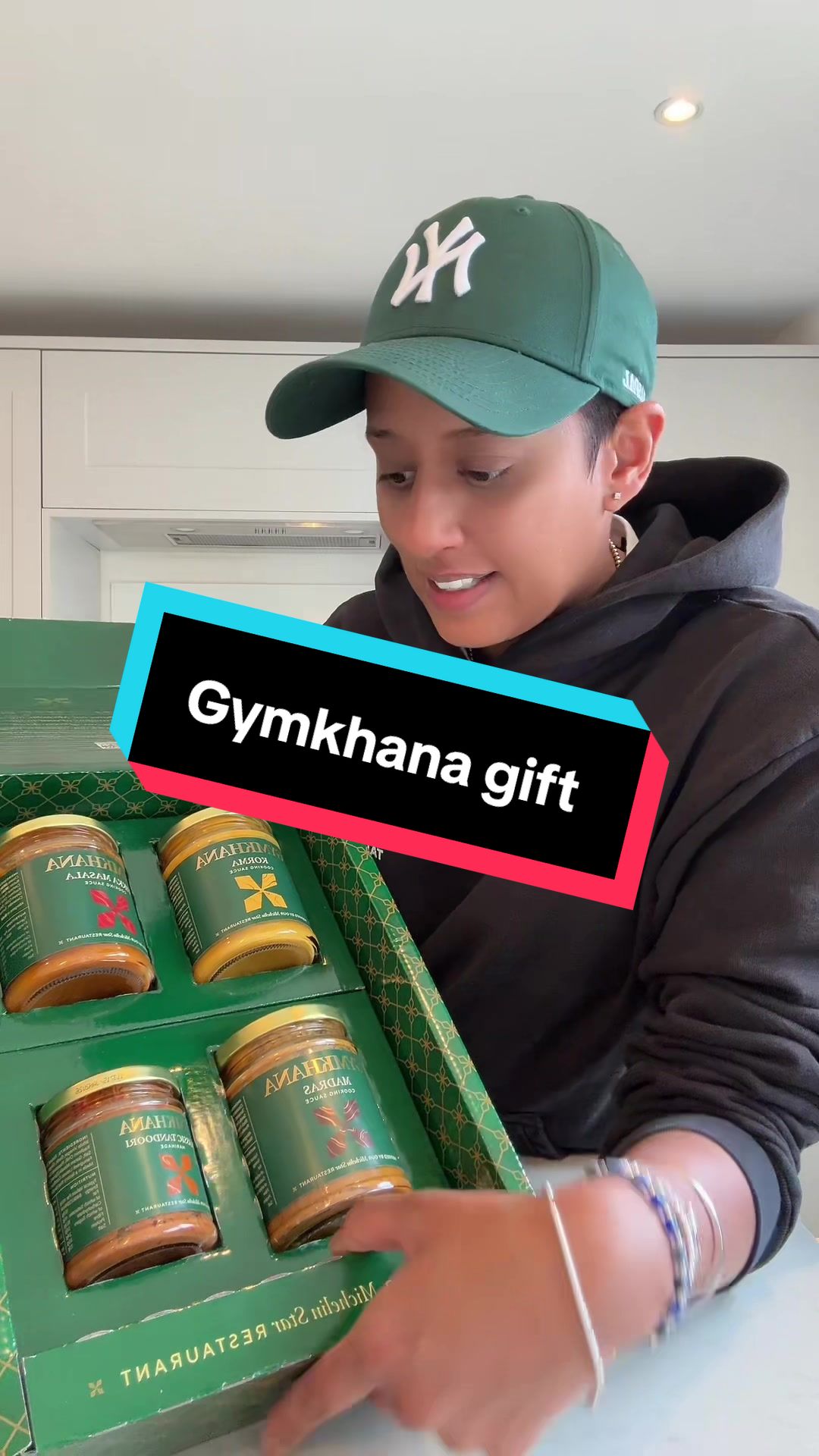 TikTok post by @whatnaveats for Gymkhana Fine Foods. Caption reads: Thank you @Gymkhana Fine Foods for an amazing....