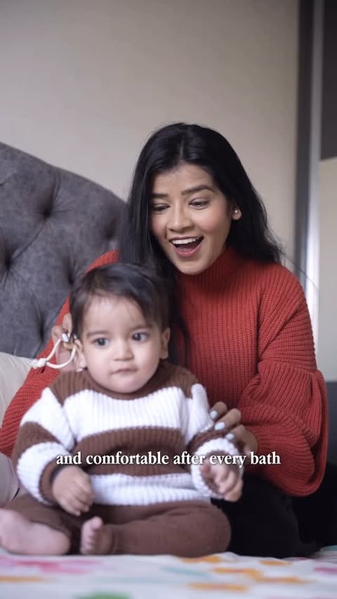 Instagram post by @thecompulsivemommy for Aveeno. Caption reads: [...] for link 🔗
Bath time made gentler with....