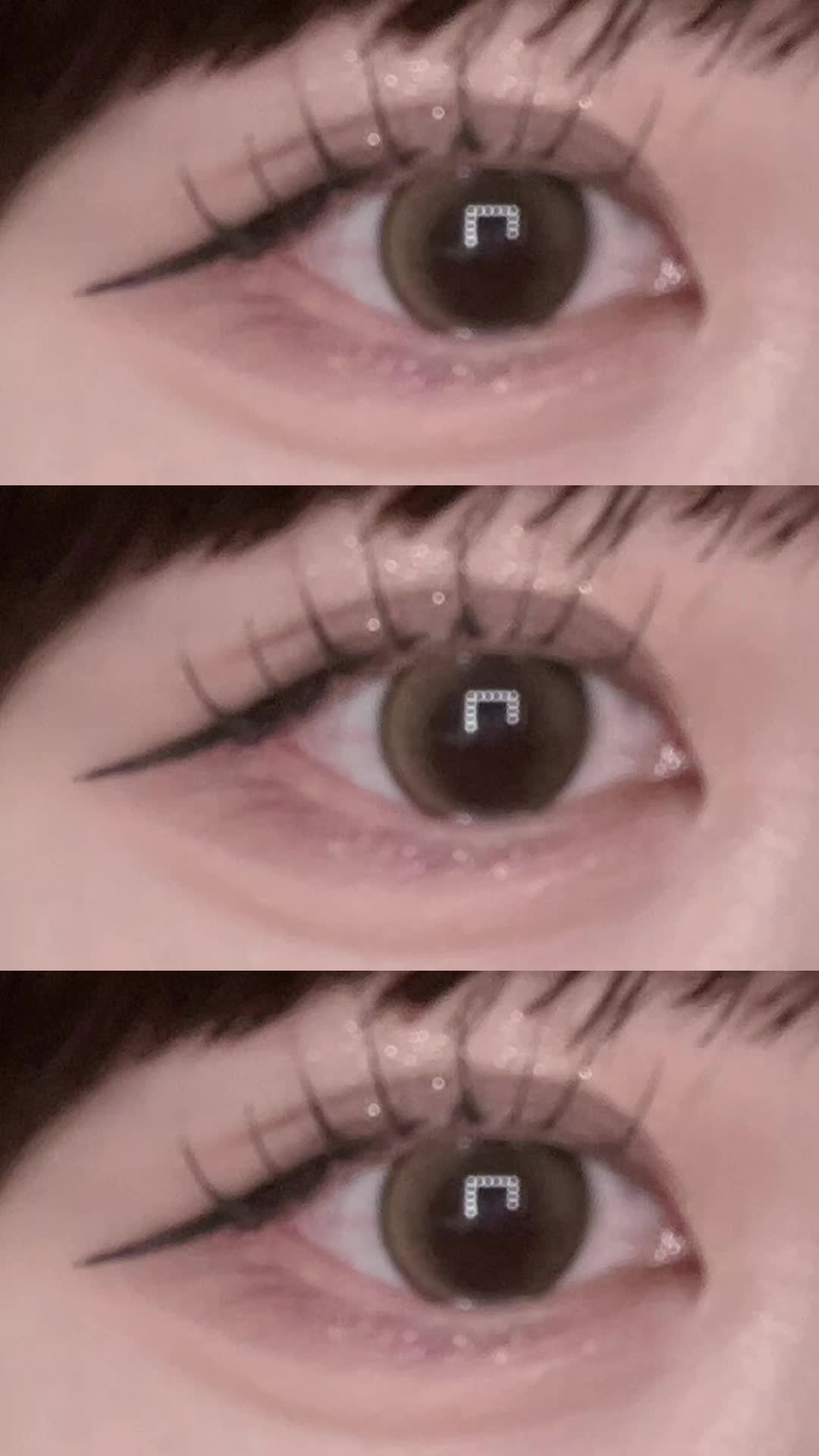 TikTok post by @_0098a for リリーアンナ. Caption reads: ちゅるんちゅるん水光カラコン✨ #モラク #ad #ドーリッシュブラウン #リリーアンナ #pr ....