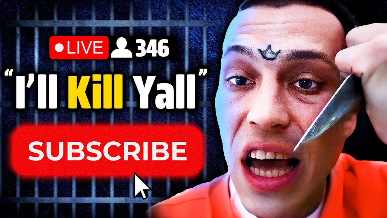 YouTube post by @wavywebsurf for Keeps. Caption reads: The Psycho Influencers From Inside Prison.