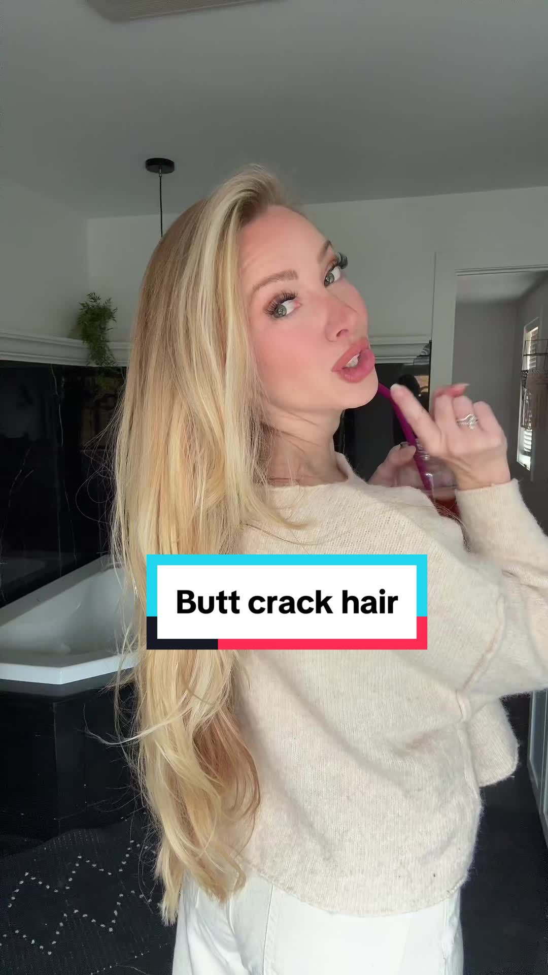 TikTok post by @nikkimurdoch2 for Hairfinity. Caption reads: [...] #supplementsforwomen @Hairfinity....