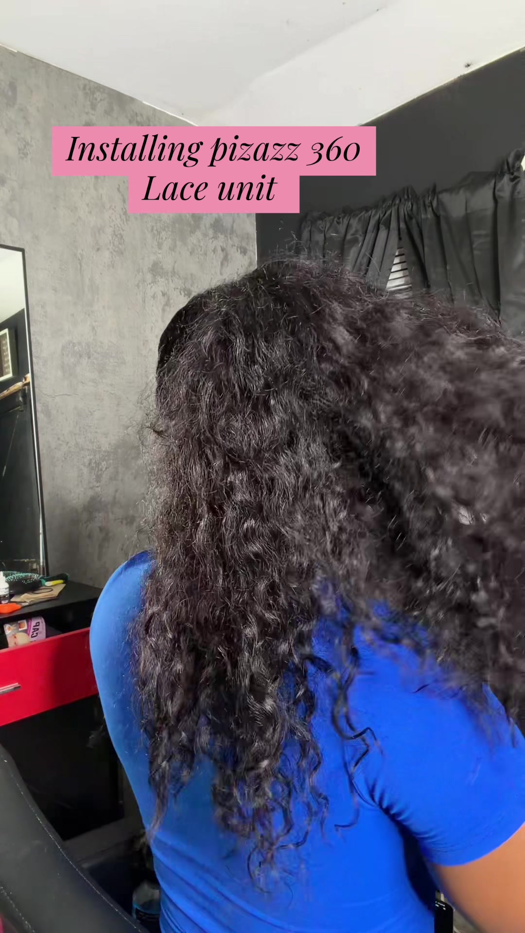 TikTok post by an influencer for Pizazz Hair. Caption reads: @pizazzhairshop_us @Pizazz Hair Shop [...].
