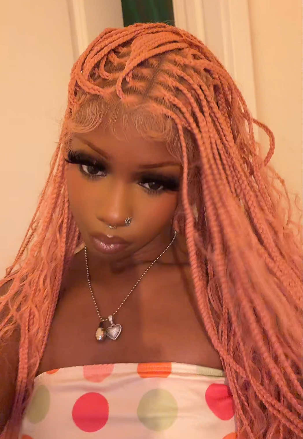 TikTok post by @8diosa for Supernova Hair. Caption reads: @Supernovahair 36" Full Lace Pink Bohemian....