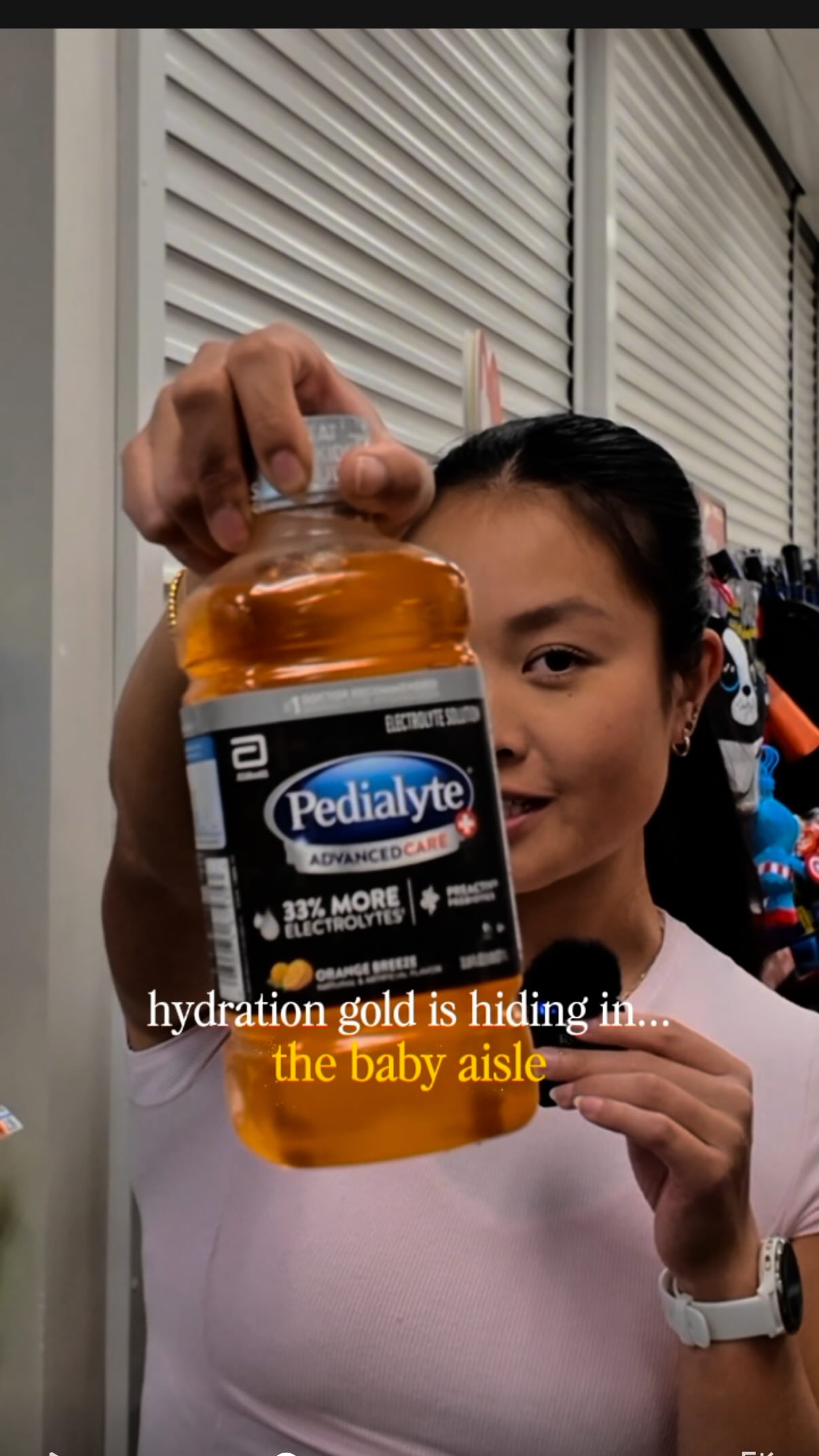 Instagram post by @just.jueit for Pedialyte. Caption reads: #PedialytePartner You didn’t hear it from me… but....