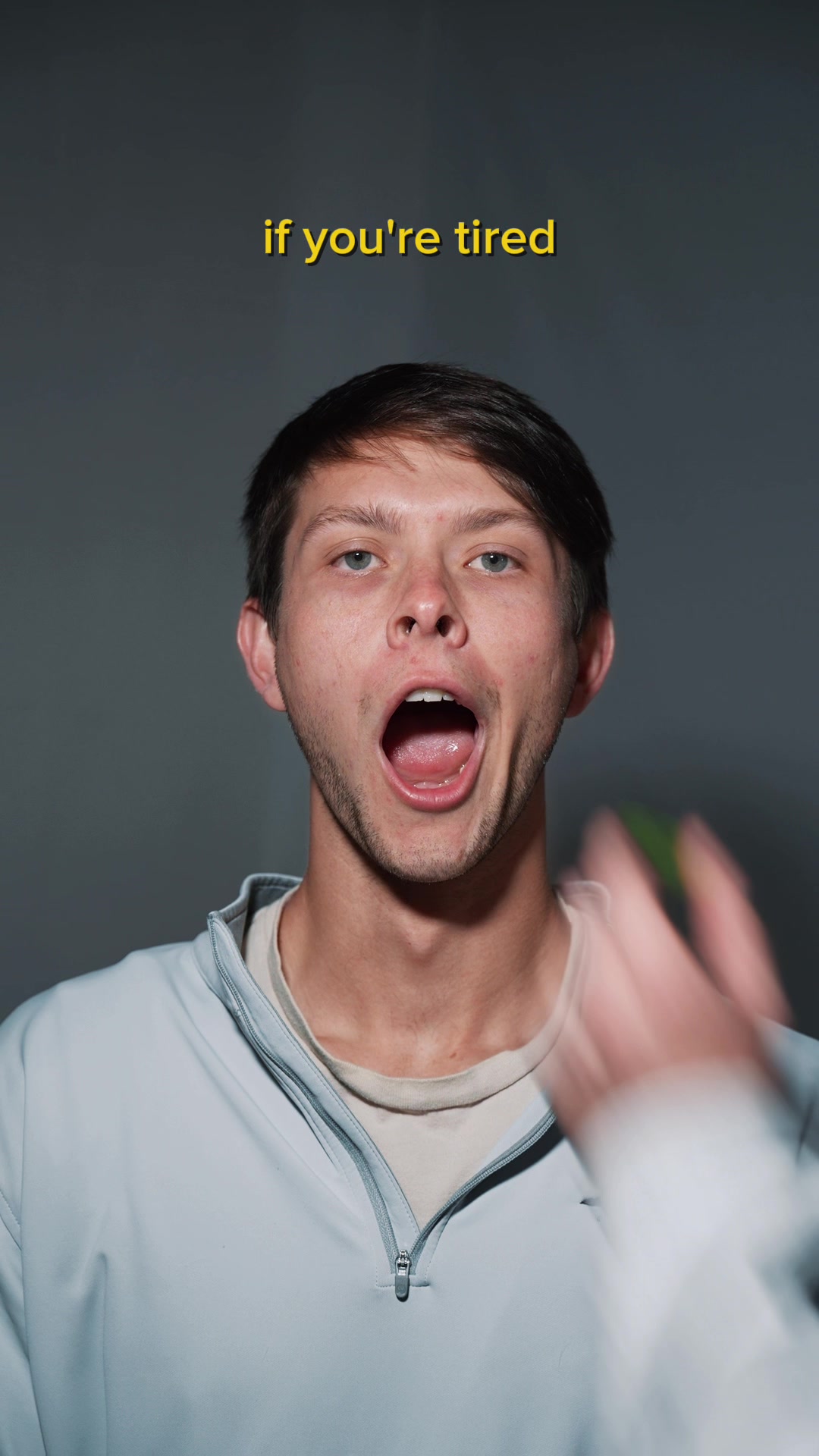 TikTok post by @breadlace for 1 Shot Energy. Caption reads: If you’re tired, grab an energy chew. If you're....