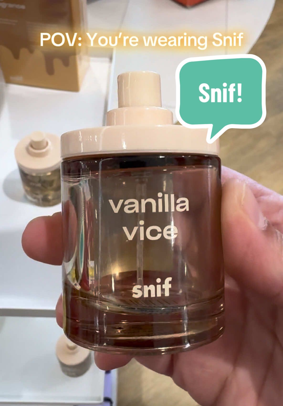 TikTok post by @jazzyglowbeauty for Snif. Caption reads: When you love @Snif fragrances, is there ever a....