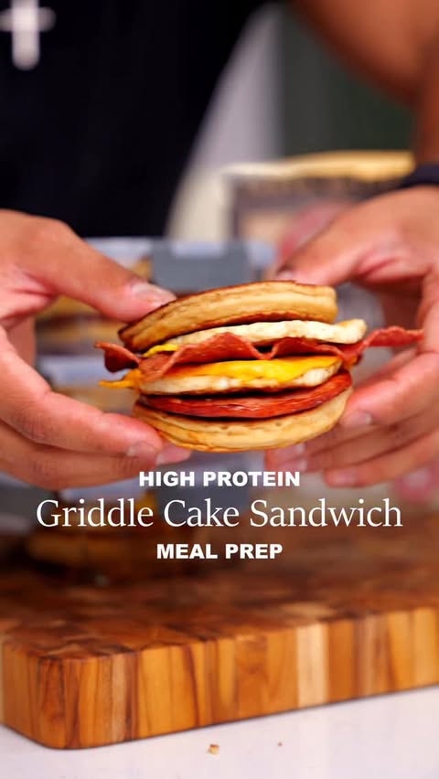 Instagram post by @jefeharris for Kodiak Cakes. Caption reads: [...] cake breakfast meal prep! Using @kodiakcakes....