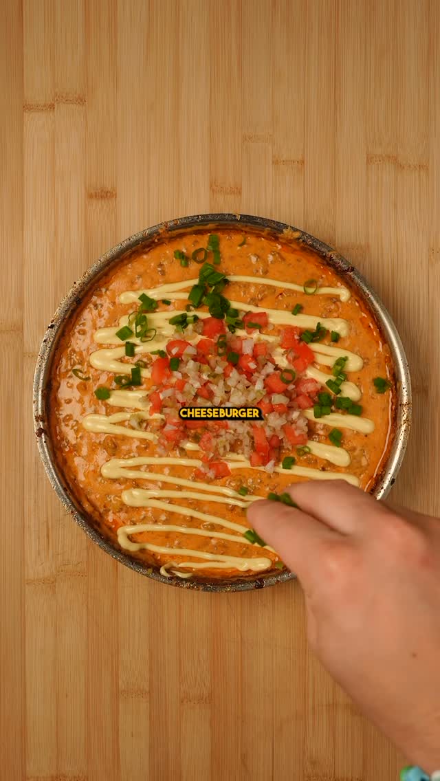 Instagram post by @meatlicious for Weber Grills. Caption reads: Cheeseburger Dip 🍔
Recipe ⬇️ 

Dip
🔸 2 lb ground....