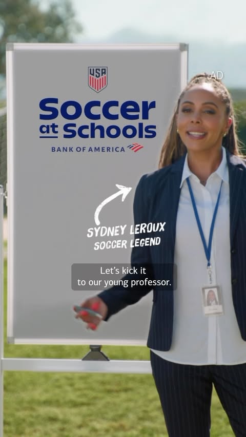 Instagram post by @sydneyleroux for Bank of America. Caption reads: [...] name a few. Raise your hand to help....