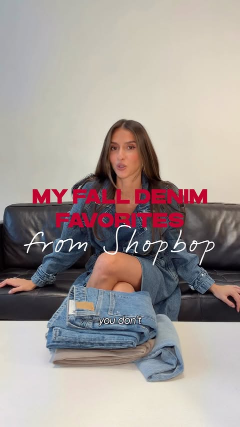 Instagram post by @christinaelezaj for Shopbop. Caption reads: My denim rotation this fall @shopbop. Comment....