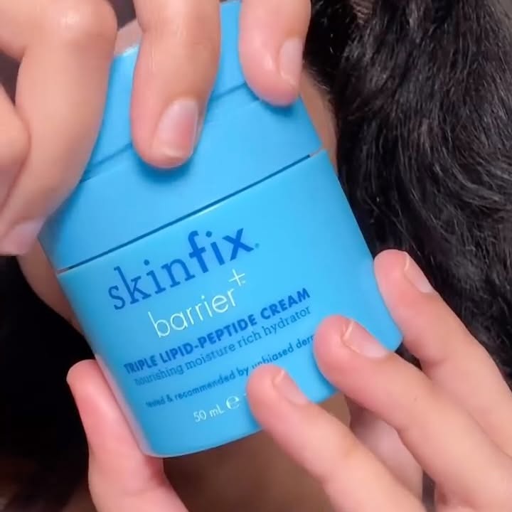 Instagram post by @sarahsaleen for Skinfix. Caption reads: Been depending on my @skinfix Triple Lipid Peptide....