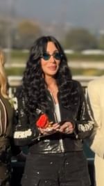 Instagram post by @sitecherbrasil for Chrome Hearts. Caption reads: 💫 @Cher at California Crown tournament, held at....