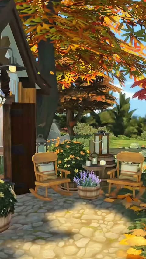 Instagram post by @simsbuild_inspiration for The Sims. Caption reads: [...] to make your builds feel extra cozy!....
