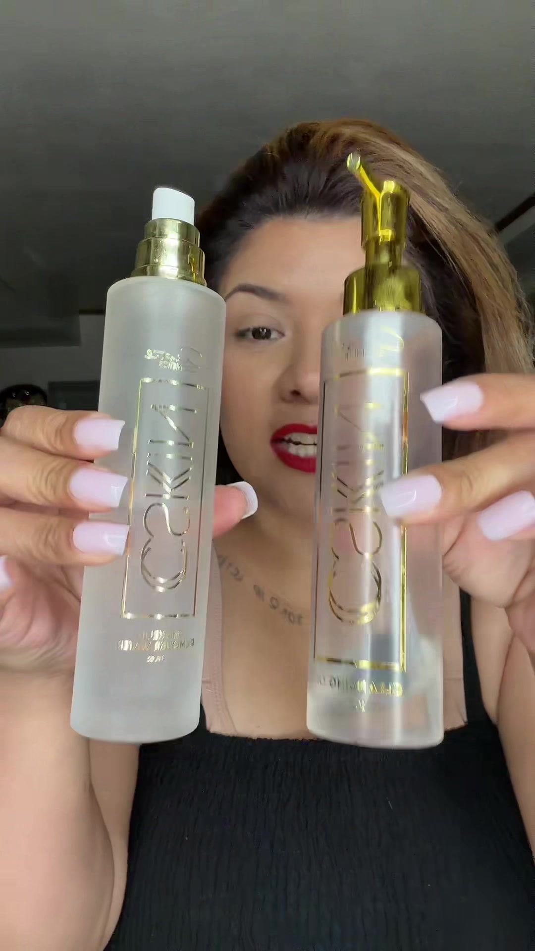 TikTok post by @lizzieliz619 for Cristal Cosmetics. Caption reads: [...] bundle to remove my makeup @Cristalcosmetics....