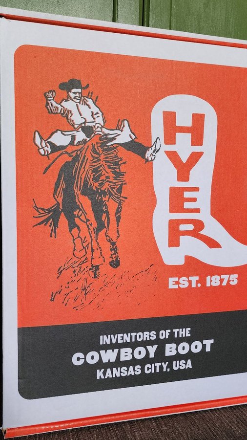 Instagram post by @choctawnativejp for Hyer Boots. Caption reads: [...] called The Stockton from Hyer Boot Co.....