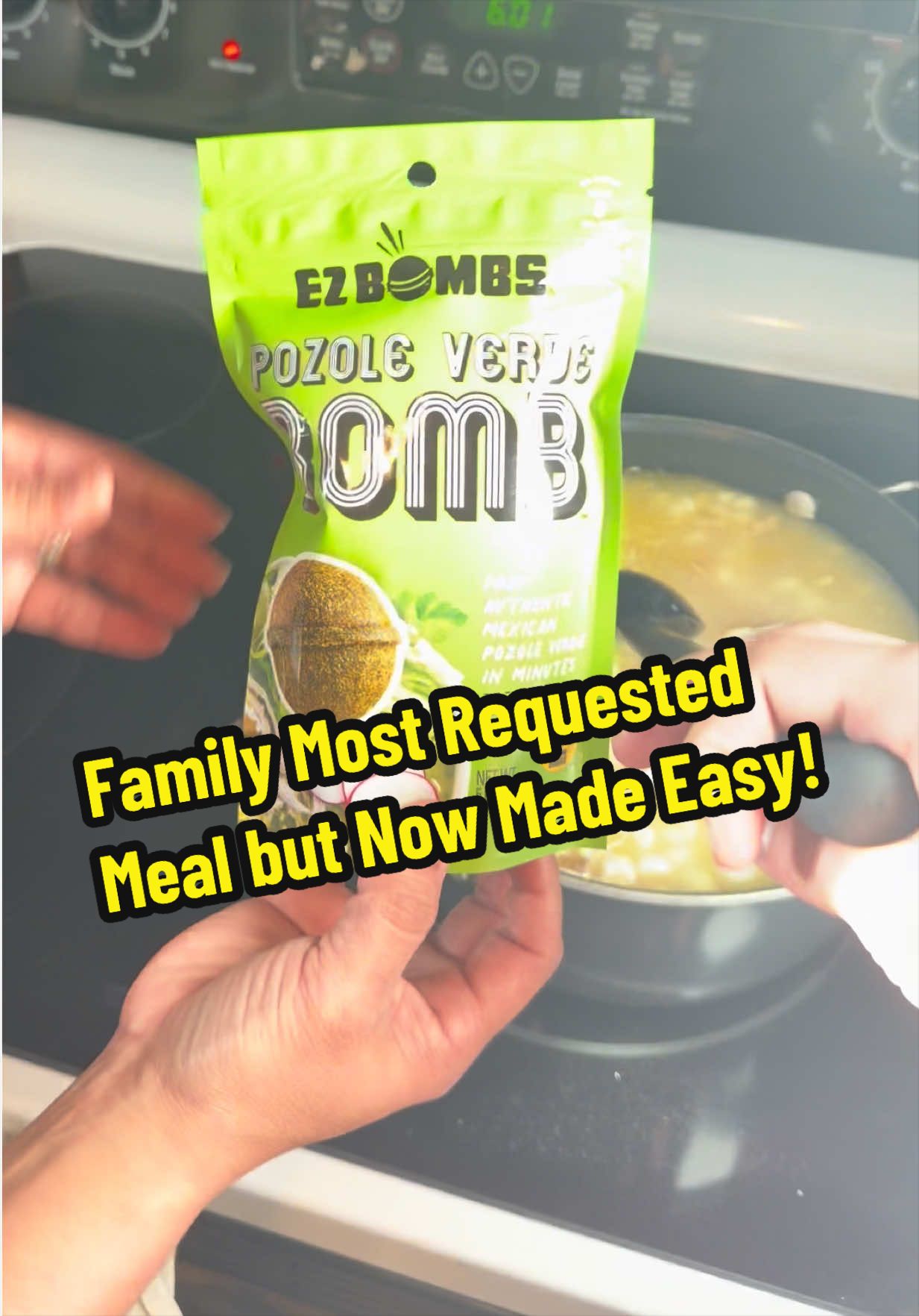 TikTok post by @daniellevermillion4 for EZ Bombs. Caption reads: [...] ensuring a healthy meal option. @EZ Bombs....