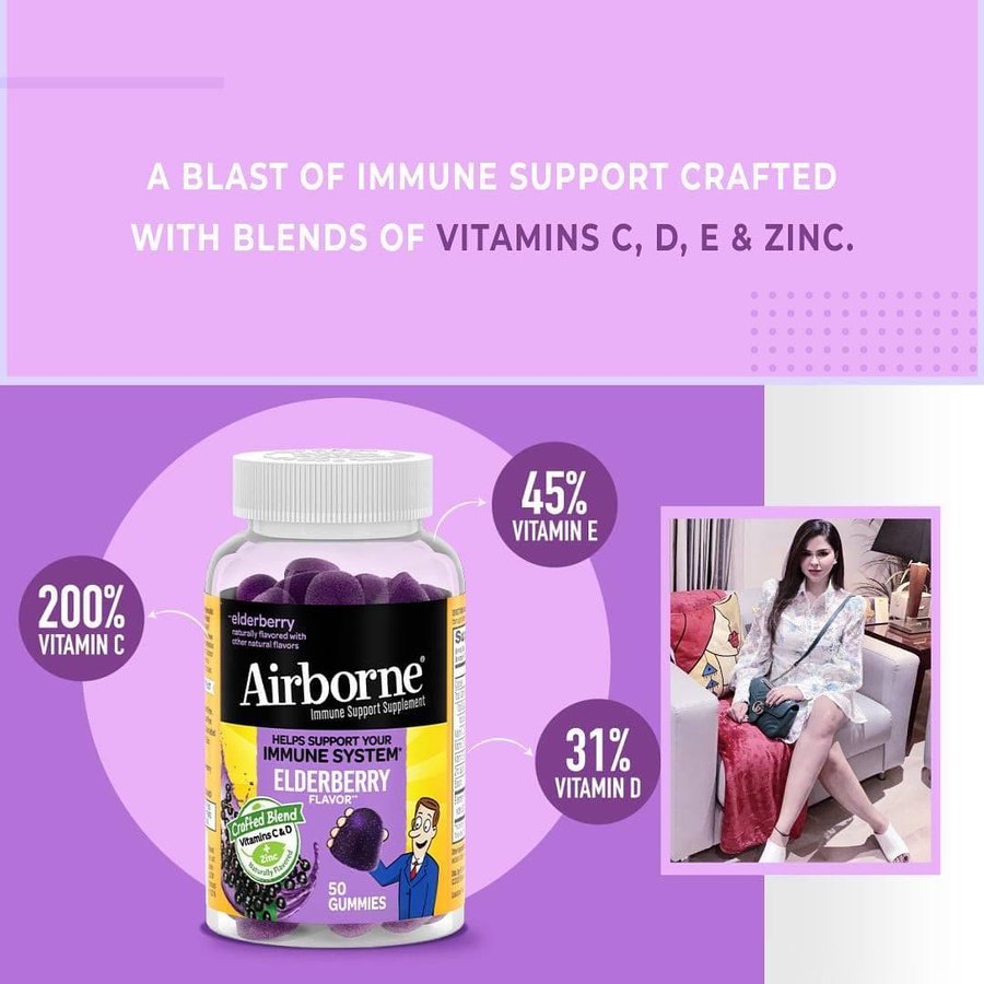 Instagram post by @therealsomdutta for Airborne. Caption reads: When it comes to ensuring my immune system is top....