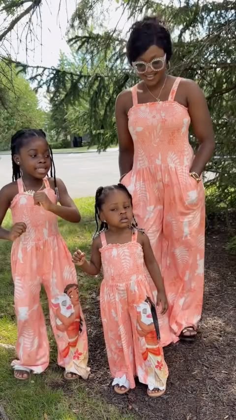 Instagram post by @thebambiifamily for PatPat. Caption reads: [...] Moana Jumpsuit, beach towel, swimsuit:....