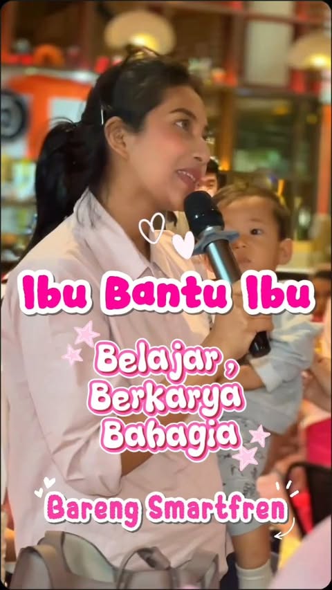 Instagram post by @intanqosasih_21 for Smartfren. Caption reads: [...] 🍰 Baking Class Ibu Bantu Ibu bersama....