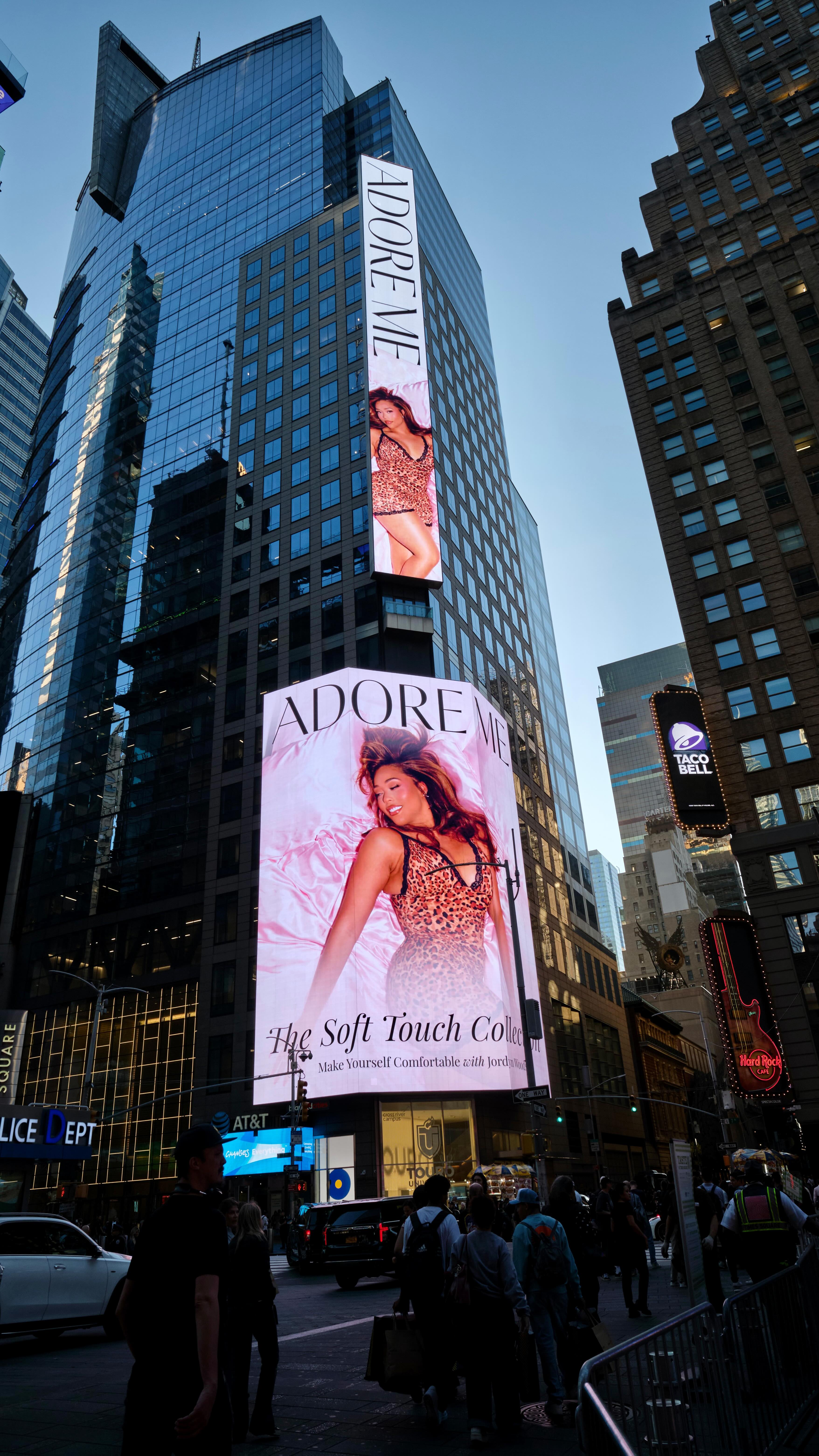 Instagram post by @jordynwoods for Adore Me. Caption reads: All signs lead to @jordynwoods in SOFT TOUCH. ☁️....