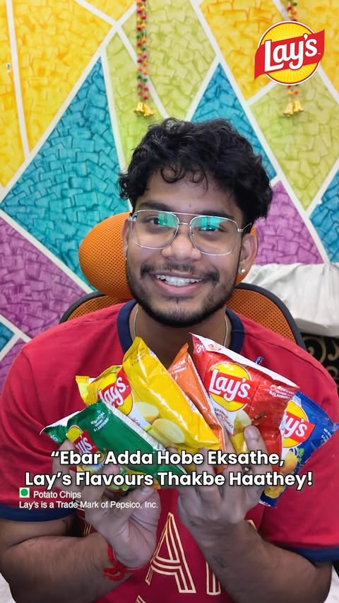 Instagram post by @ankitisalone for Lay's. Caption reads: [...] — which one is your flavour?....