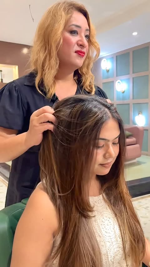 Instagram post by @lifestyle_of_soma for Pantaloons. Caption reads: Luxury hair, insane offers… say less 😌✨ Serving....