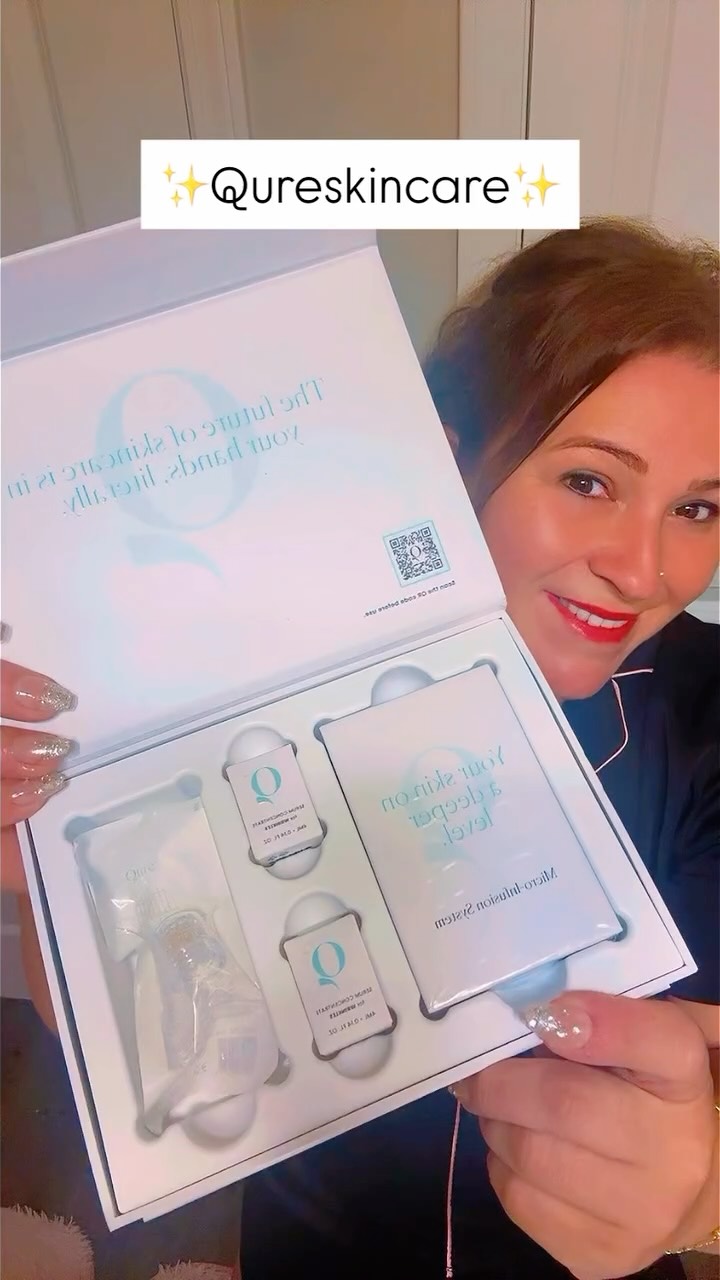 Instagram post by @ugcozy for Qure Skincare. Caption reads: ✨ Want to achieve clinic-like results at....