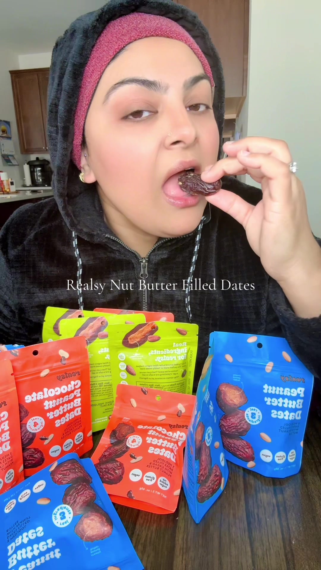 TikTok post by @maryaamkhaan.beauty for Realsy. Caption reads: [...] snack—especially for Ramadan 🌙 @realsy....