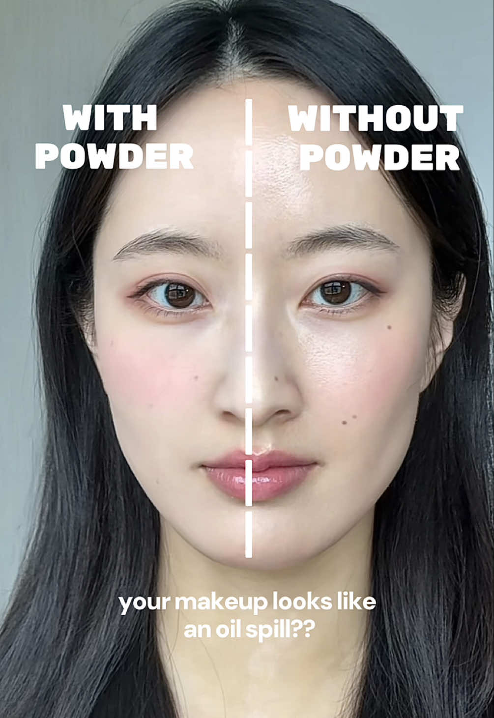 TikTok post by @_tiramishuuu for Lenubele. Caption reads: [...] Face Cover Fixing Powder here💙 🏷️....