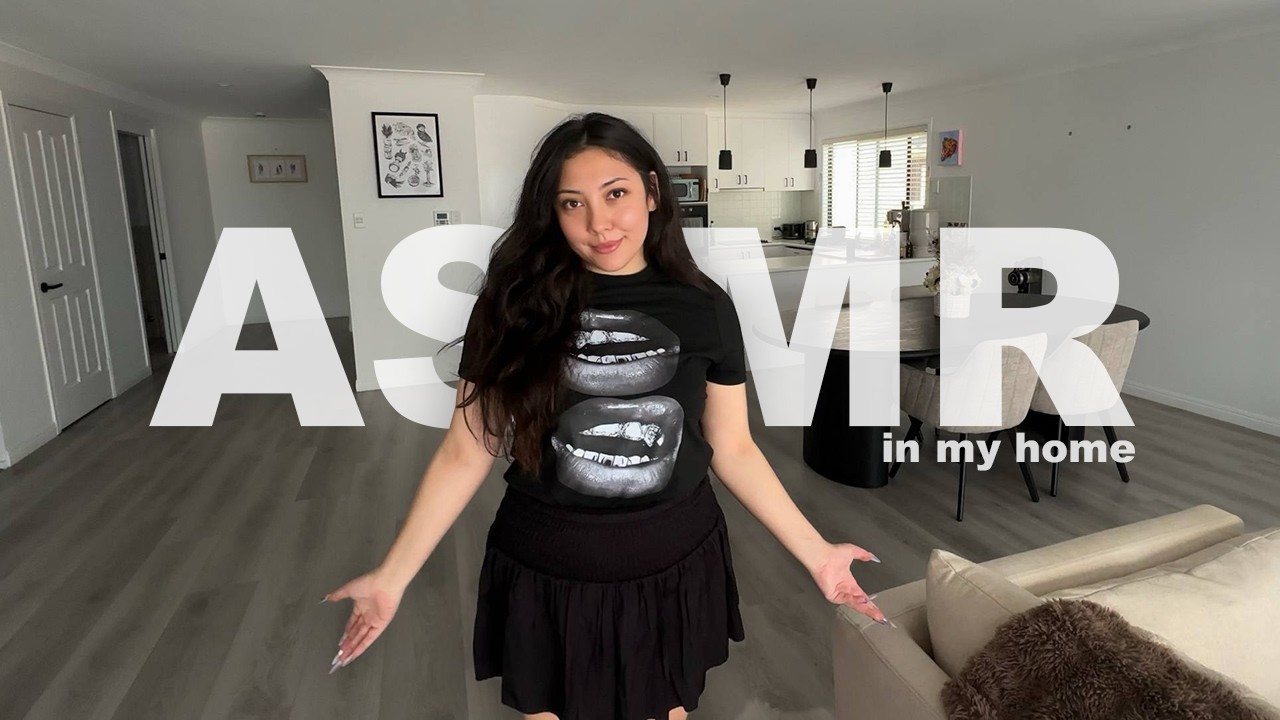 YouTube post by @ASMRJADE for The Oodie. Caption reads: ASMR tapping around my house 🤍 | Whispered....