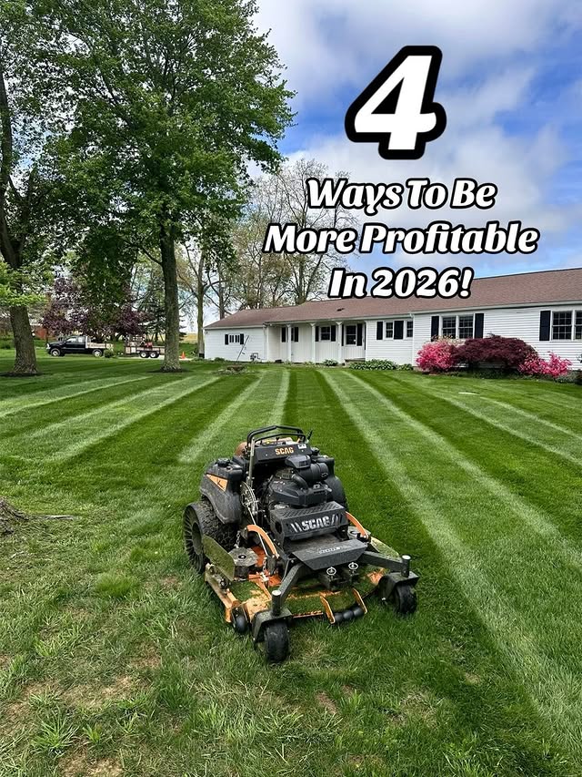 Instagram post by @matthews_mowing for Jobber. Caption reads: [...] needs! Exclusive FREE trial link for @jobber....