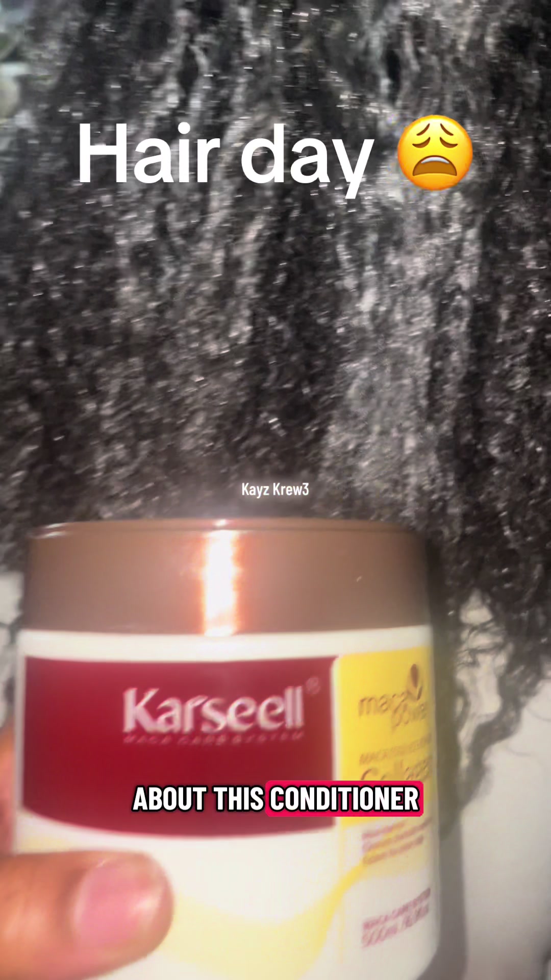 TikTok post by @kayzkrew3 for Karseell Collagen. Caption reads: Baby I have falling in love with this beautiful....