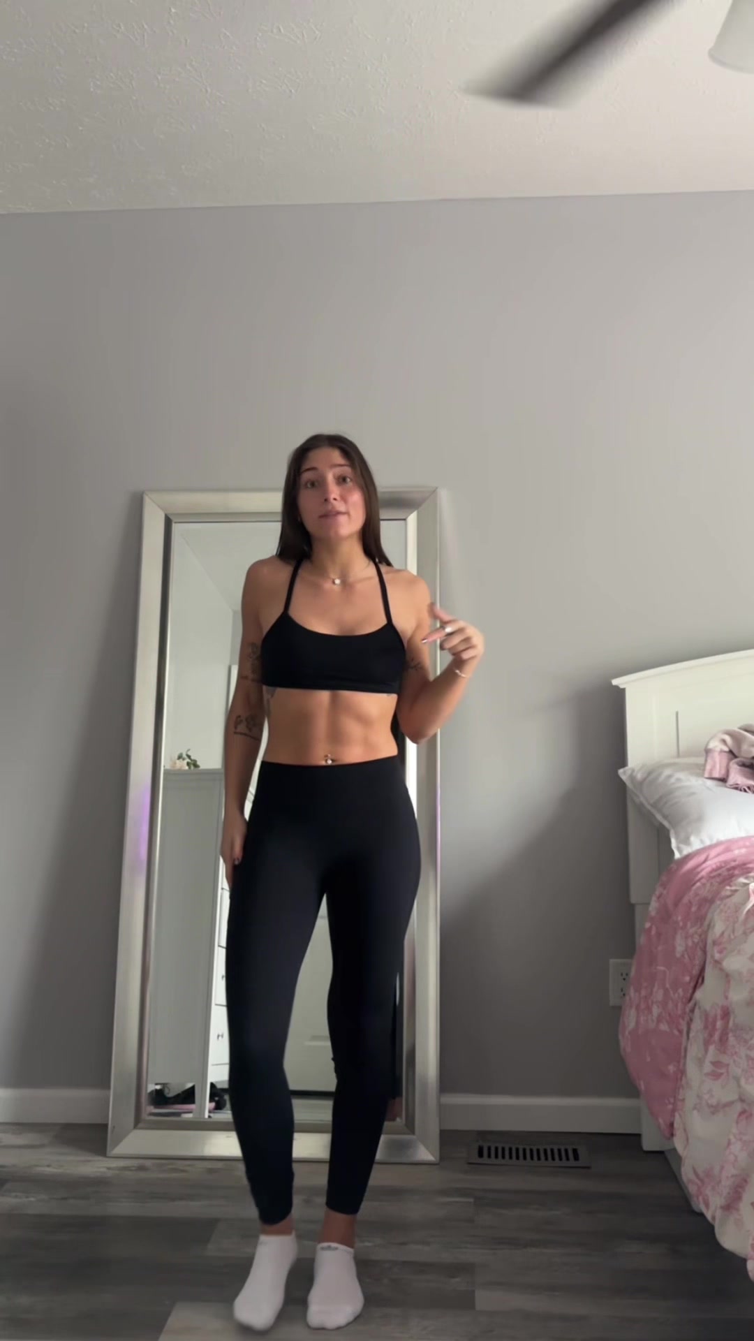 TikTok post by @julia_vill for PAVOI Active. Caption reads: @Pavoi Active 🤩🔥.