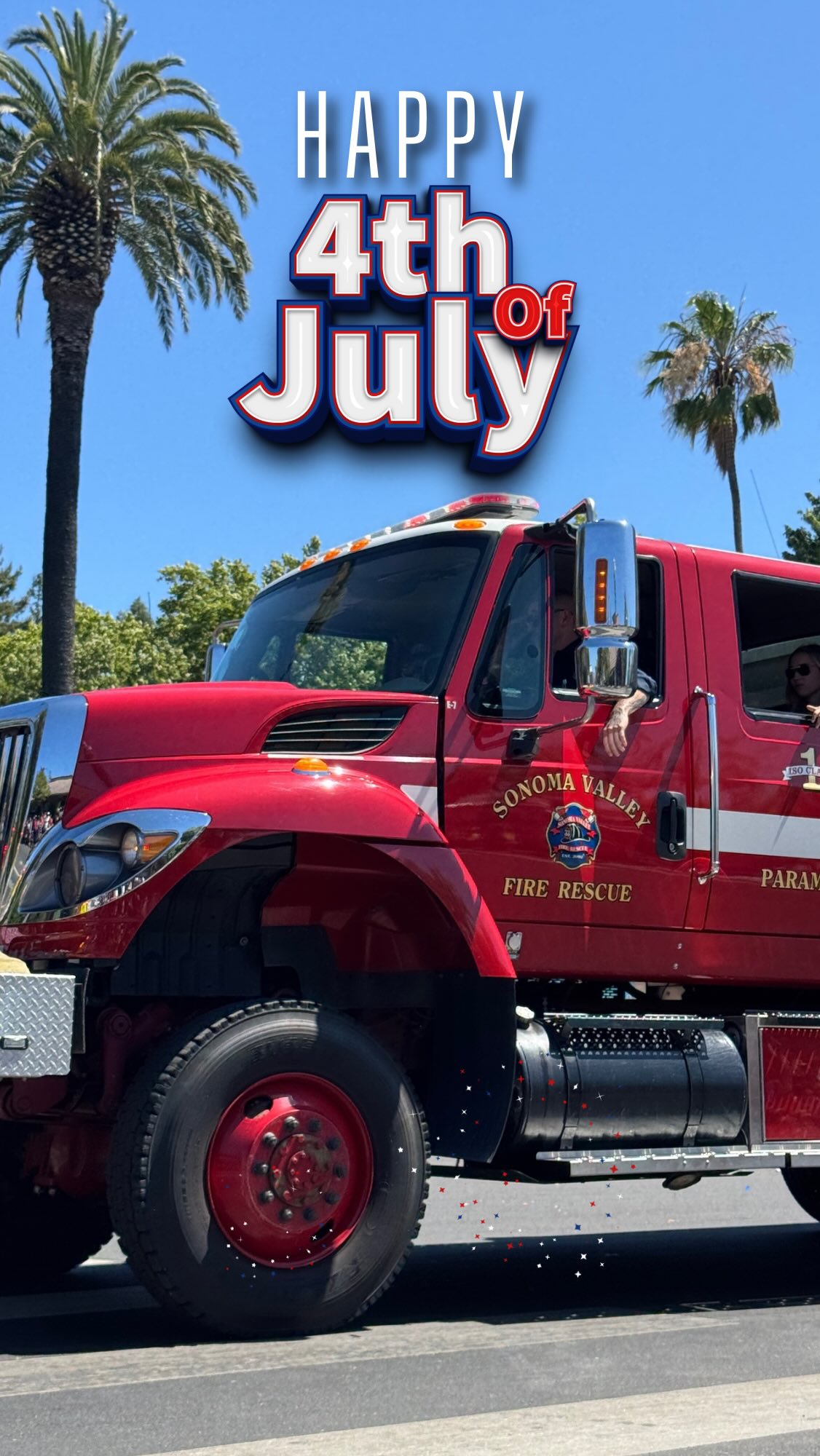 Instagram post by @bestofsonoma for Safeway. Caption reads: Sonoma’s 4th of July parade always brings....