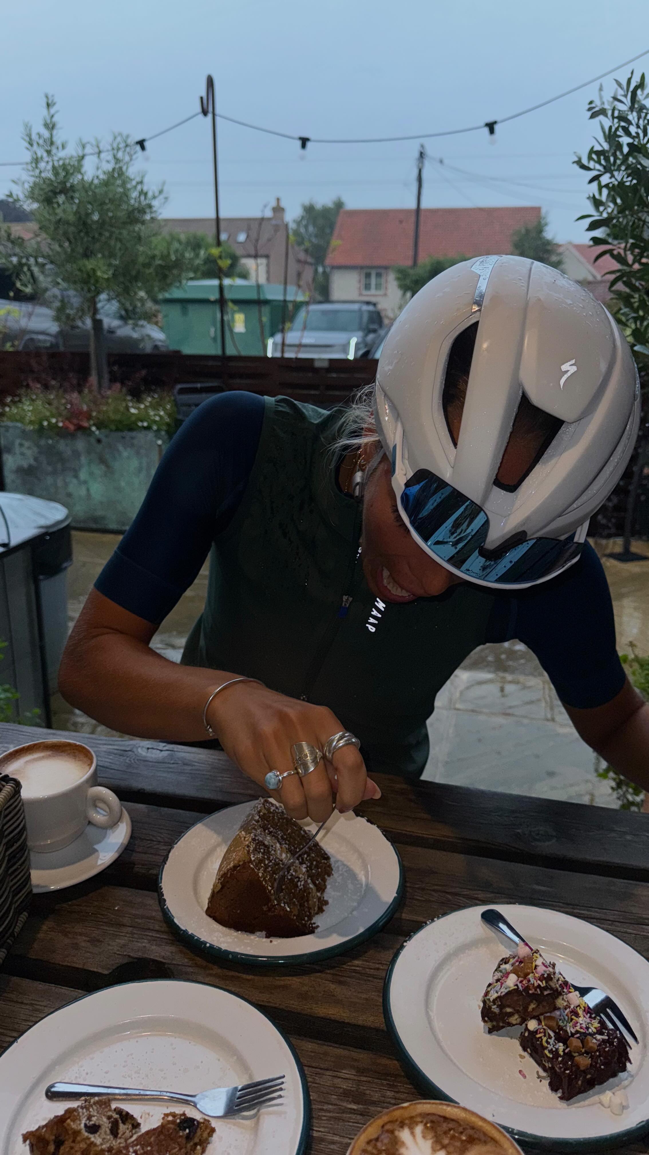 Instagram post by @emily_rose.runs for SunGod. Caption reads: [...] I will bring the vibes 🔥🔥🔥....