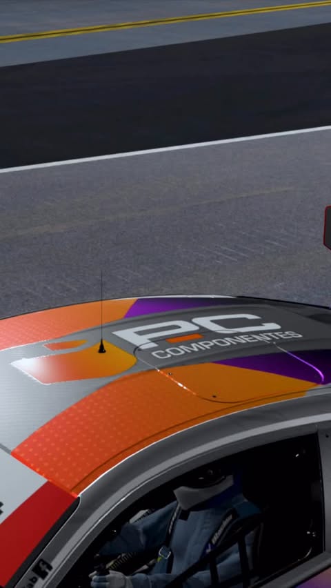 Instagram post by @ricteamracing for PcComponentes. Caption reads: [...] 2026. 💜🤝🧡 RTR #RicTeamRacing....