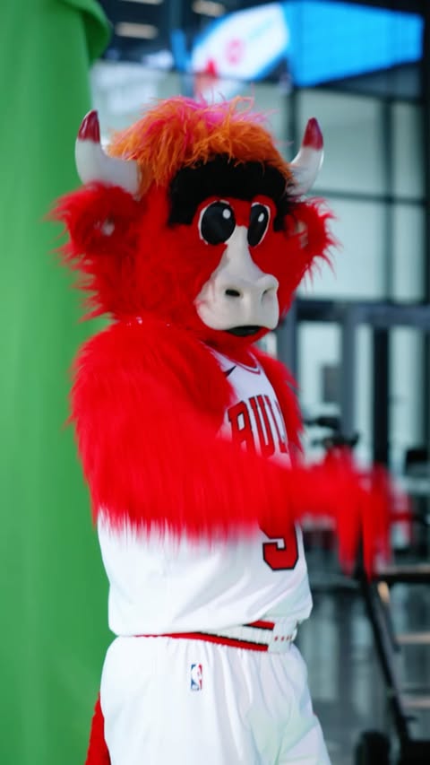 Instagram post by @bennythebull for BMO. Caption reads: BTS from the set of my first commercial 🎬 (SOS:....