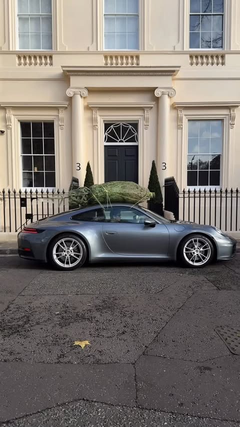 Instagram post by @williamjwade for Porsche. Caption reads: Turns out a Porsche is more practical than you....