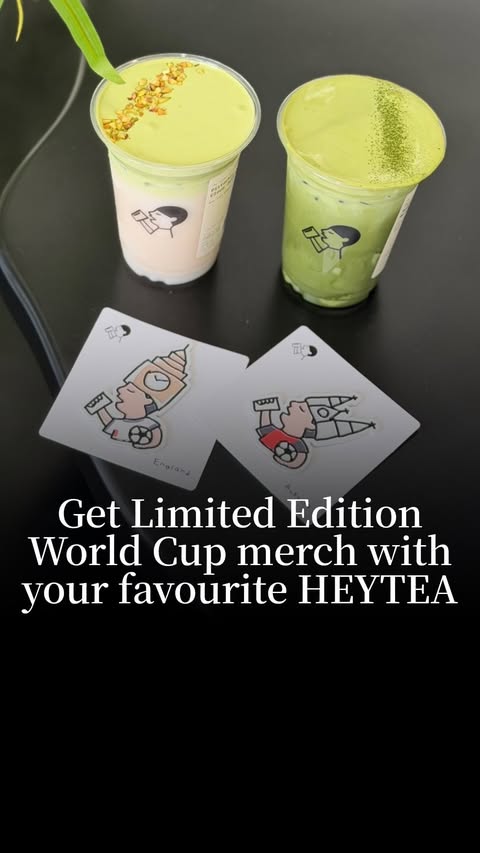 Instagram post by @welshclarebit for Europe Travel. Caption reads: GRAB YOUR FAVE @heytea.uk Summer drinks in London....