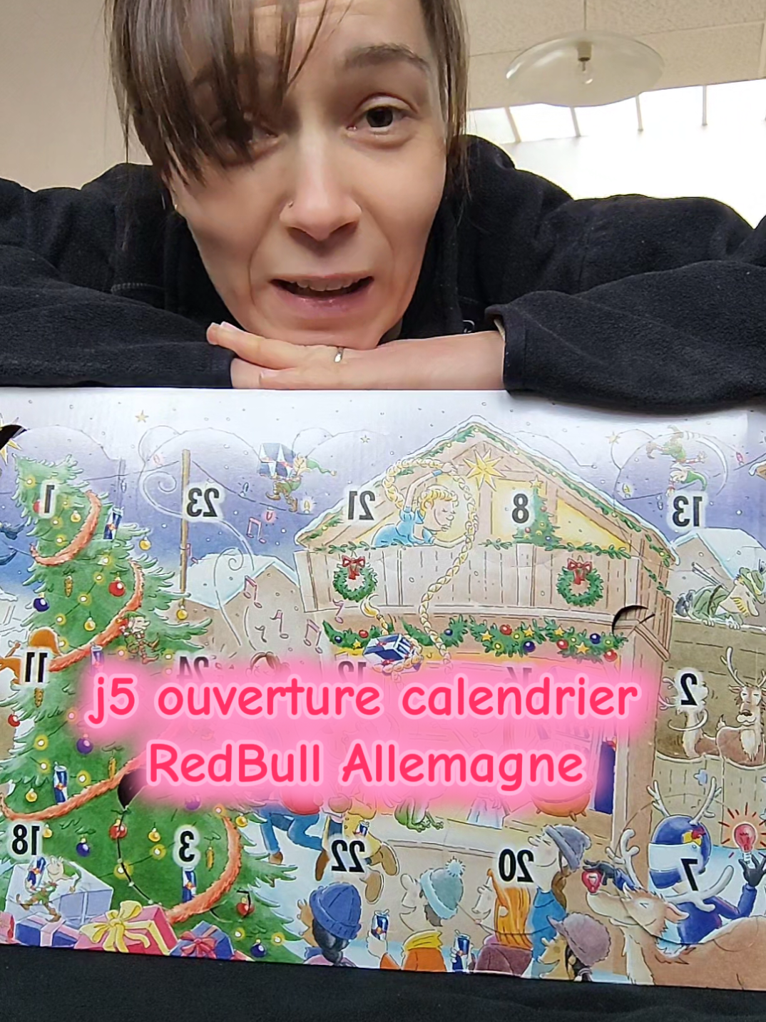 TikTok post by @marleneneau for Red Bull. Caption reads: [...] je avoir ? #adventcalendar....