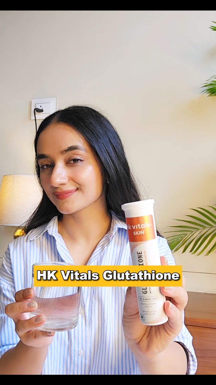 Instagram post by @dr.shivani.optiderm for HK Vitals. Caption reads: That’s why I recommend solutions that are....