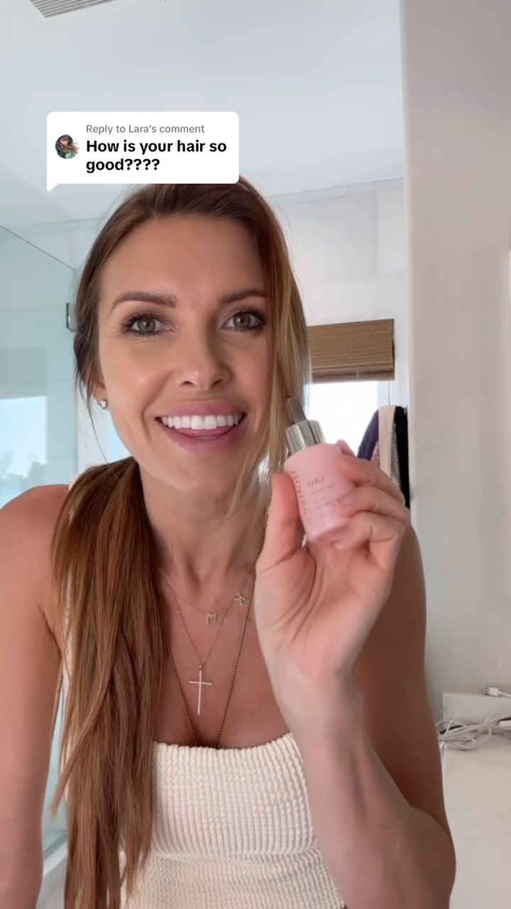 Instagram post by @audrinapatridge for VEGAMOUR. Caption reads: Healthy hair starts at the Root! 
Obsessed with....